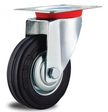 China 3'' swivel casters industrial trolley wheels rubber casters 75mm for sale
