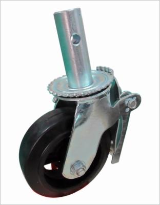 China 8 inch roller caster scaffold frame cast iron casters rubber wheel 270kgs for sale