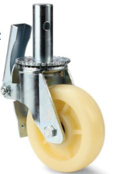 China ruedas de nylon 270kgs del echador de los echadores duros de los echadores del andamio de 8 pulgadas en venta