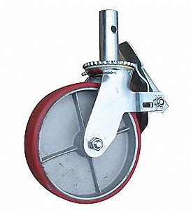 China 6 inch scaffold caster PU wheels  iron casters adjustable scaffold wheels 250kgs for sale