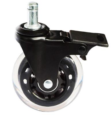 China 75mm Clear Casters office chair wheels for sale