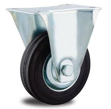 China O trole de 5 polegadas roda a roda de borracha do rodízio fixou as rodas do rodízio para o cimento à venda