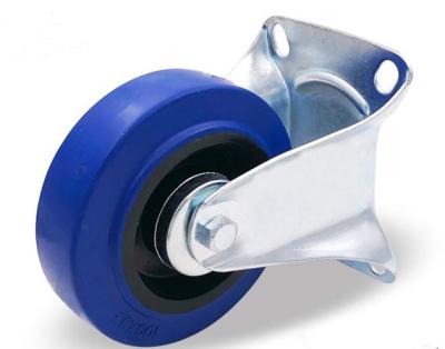 China la carretilla de la mano de 4 pulgadas rueda las ruedas fijas del echador del echador de goma 100m m en venta