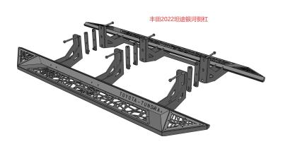 China Steel 4x4 Side Step Offroad Side Barfor Tundra 2022 195x56x45 for sale