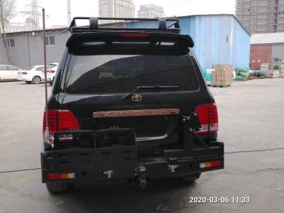China steel 4x4 bumper Rear offroad bull bar for LC100（with 1 spare tyre+1 fuel tank bracket） for sale