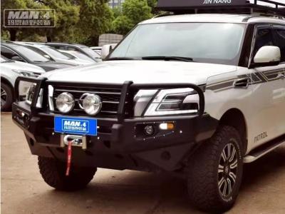 China Front Bumper NISSAN Bull Bar For Nissan Patrol Y63 Compatible Winch for sale