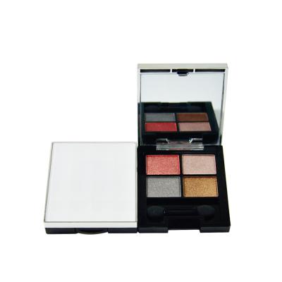 China 4 Colors Waterproof High Pigment Eyeshadow Palette With Brush Long Lasting for sale