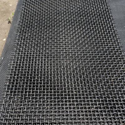China 45/65 Mn Steel Stone Crusher Vibrating Screen Mesh Hooked Crimped Woven Wire Mesh for sale