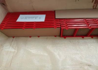 China 65Mn Lock Crimp Wire Mesh Dia 1 - 5mm More Opening Area Red Poly Strip for sale