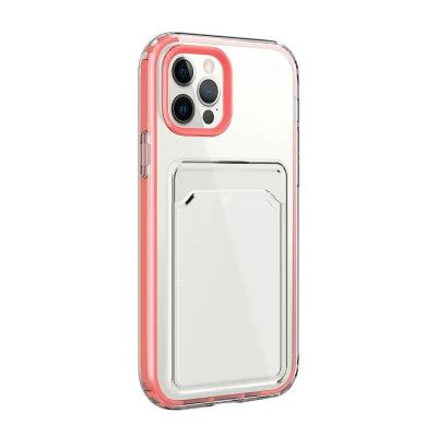 China Crystal Clear Cell Phone Case Transparent Soft TPU Wallet Case Cover Full Protector for sale