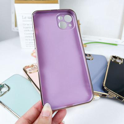China Electroplated Shockproof Phone Cover Full Pack Solid Color Fall Protection Case for sale