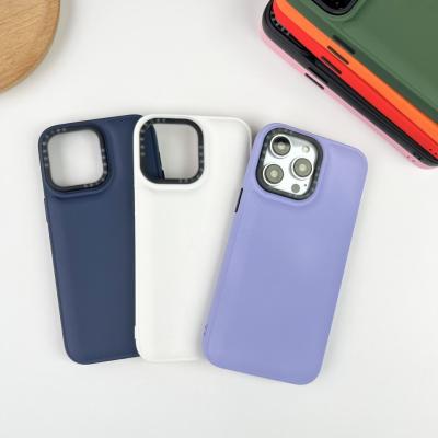China Soft Magnetic Phone Cover Suction Electroplated Metallic Paint Phone Case With Lens for sale