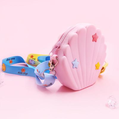China Women Soft Silicone Coin Purse Shell Mini Money Lovely Cute Cartoon Pouch Bag for sale