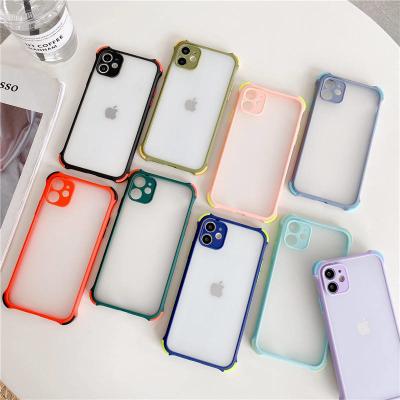 China Protective Slim Phone Case Cover Shockproof Frosted Clear 2 In 1 TPU Case for sale