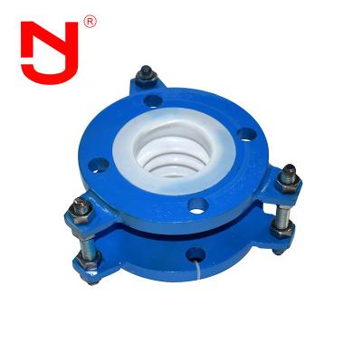 China 150 Psi Galvanized PTFE Bellows Expansion Conector Excellent Chemical Resistance Carbon Steel Flange for sale