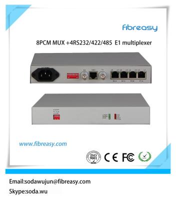 China G.703 voice mux E1 PCM 8 lines telephone extender  PCM MUX  e1 multiplexer for sale