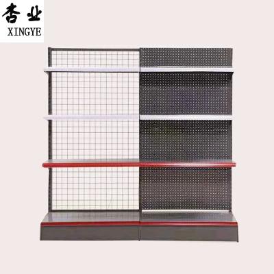 China Groceries Store Grid Shelves Can Custom Supermarket Equipment Display Shelves for sale