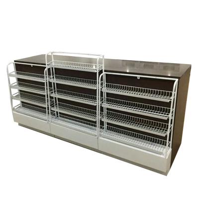China Customization Supermarket Register Counter Eco Friendly Cashier Counter for sale
