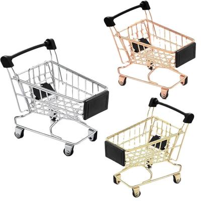 China Mini Supermarket Accessories Kids Metal Shopping Cart Cute Baskets for sale