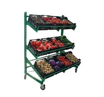 China Adjustable Fruit And Vegetable Display Rack Medium Duty Customzied for sale