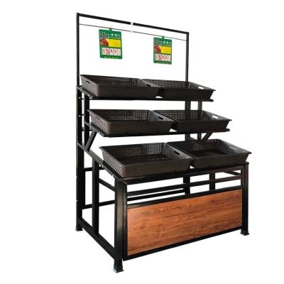 China Heavy Duty Fruit And Vegetables Shelves Single Sided For Store for sale