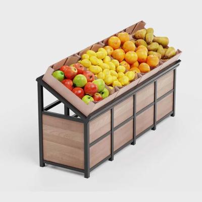 China Metal Fruit And Vegetables Shelves Heavy Duty Supermarket Rack for sale