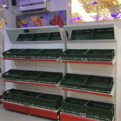 China Customized Size Fruit And Vegetables Shelves Rack Stand For Grocery for sale