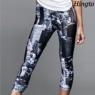 China Sublimated Sports Fitness Girls Wearing Yoga Pants With OEM Design for sale