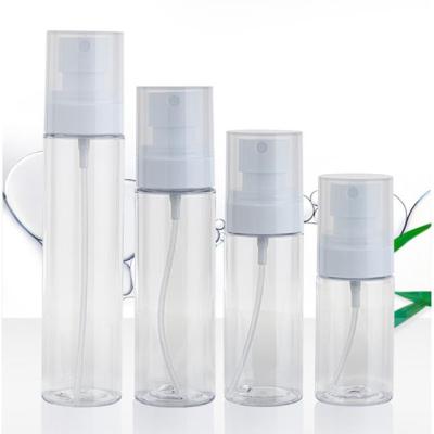 China 80ml 100ml Skincare Cosmetic Spray Bottle Flat Shoulder for sale