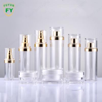 China Custom Acrylic Lotion Spray Pump Bottle Jar Set 30ml 100ml 120ml Skincare for sale