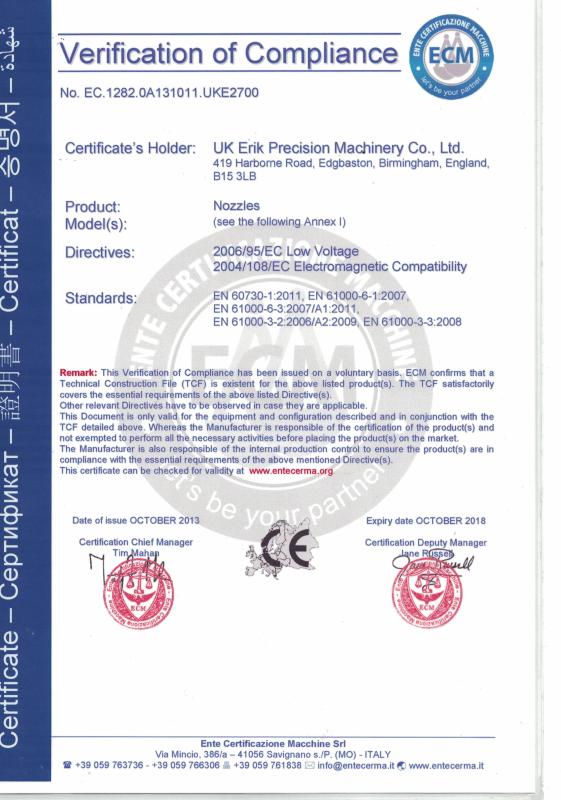 CE - Zhengzhou Liseron Oil Pump & Nozzle Co., Ltd.