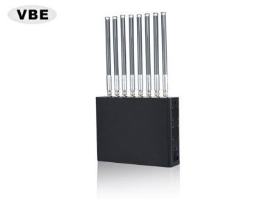China 8 Bands Cell Phone Signal Jammer Medium Power 1m - 50m Jamming Range for sale