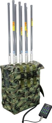 China 8 Bands High Power Backpack Bomb Jammer , Manpack Portable Jammer 1200 Watt for sale