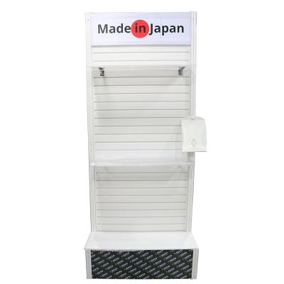 China Advertising Trade Show Exhibit Booths Flooring Slat Wall Hook 0.08m³ Volume for sale
