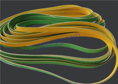 China MK9 Tobacco Machinery Spare Parts Flat Power Transmission Belts Green Yellow for sale
