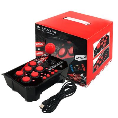 China Wholesale Price 4-in-1 Retro Arcade Station USB Wired Rocker Fighting Stick Game Joystick Controller For Android TV Games for sale
