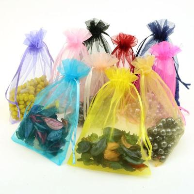 China factory price beautiful cheap gift organza  drawstring bag  gift pouch Jeweller  bag for sale