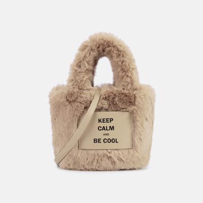 China Fashion Winter Warm Plush Tote Bags For Women Shoulder Crossbody Bags Trend Designer Fluffy Faux Fur Handbags and Purses for sale