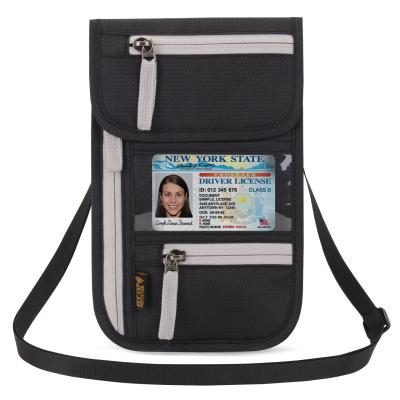 China Wholesale Portable Passport Cover Bag Breathable Phone Wallets Unisex Zipper Shoulder Crossbody Bag for sale