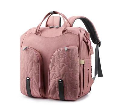 China 600D Travel Mommy Backpack Nursing Diaper Bag Foldable Crib for sale