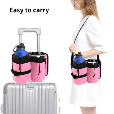 China Luggage Travel Cup Holder Durable Free Hand Fits All Suitcase Handles for sale