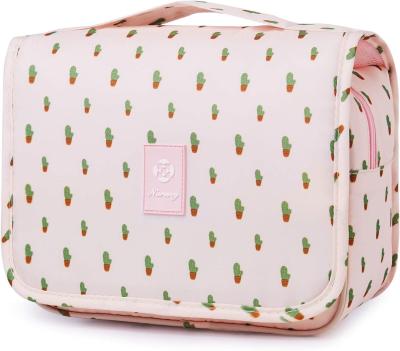 China Cactus Waterproof Cosmetic Bag Portable Travel Bag Toiletries Makeup Bag for Women for sale