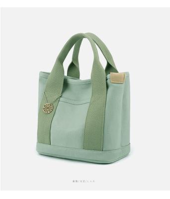 China Reusable Cotton Lining Shopping Tote Bag with Interior Pockets for Women Girls for sale