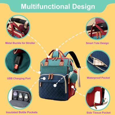 China Simple Soft Waterproof Mommy Diapper Bag Lightweight Durable for sale