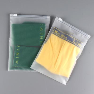 China Custom Resealable PVC Ziplockk Packaging Bag Clear Frosted Plastic Zip Bags For Clothes for sale