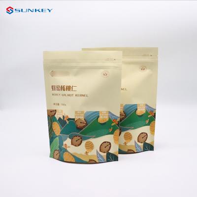 China Heat Sealed Protein Powder Ziplockk Packaging Bag Snack Nuts Matte Stand Up Food Bag for sale