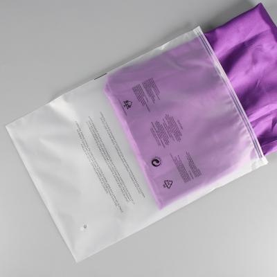 China Malote transparente geado do fechamento do fecho de correr do PVC da roupa de LOGO Custom Packaging Bags For à venda
