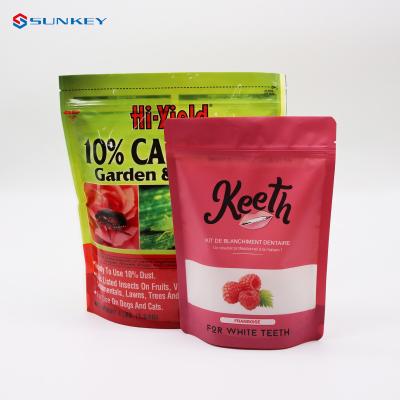 China Custom Printing Flat Bottom Laminated Food Packaging Poly Resealable Zipper Pouches for sale