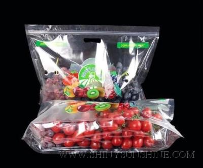China Supermarket Plastic Clear Fruit And Vegetable Packaging Pp Pe Grapes Fresh Fruit Packaging for sale