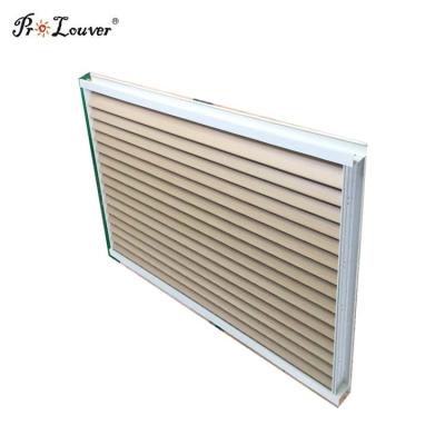 China Customized Aluminum Aerofoil Sunshade Louver Windows with Wooden Color for sale